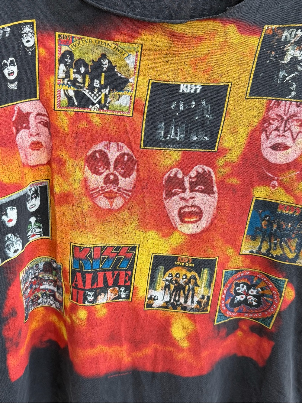 VINTAGE KISS "The Originals" Thrashed Band Tee Muscle Tank - Picture 12 of 16
